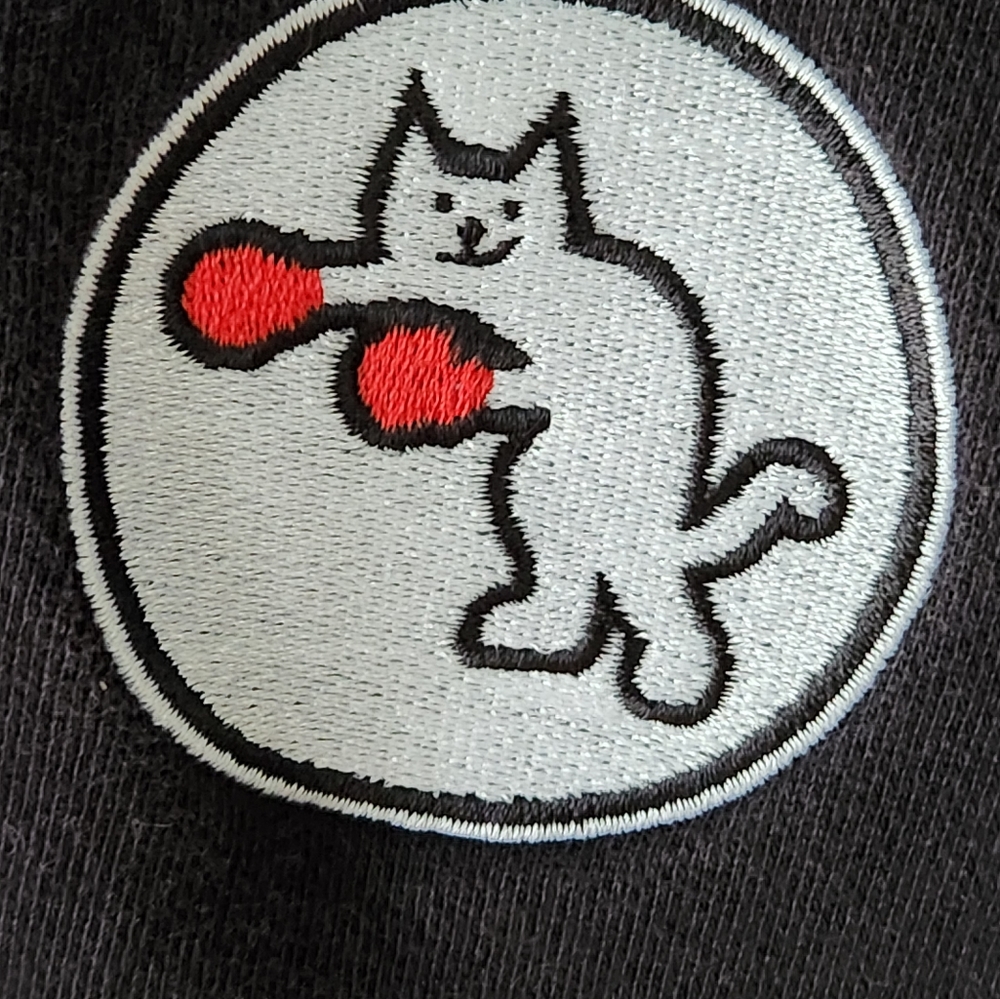 ADORABLE Boxing Kitty Cat Hoody.Ironhead..Limited Edition..100% cotton, size M.